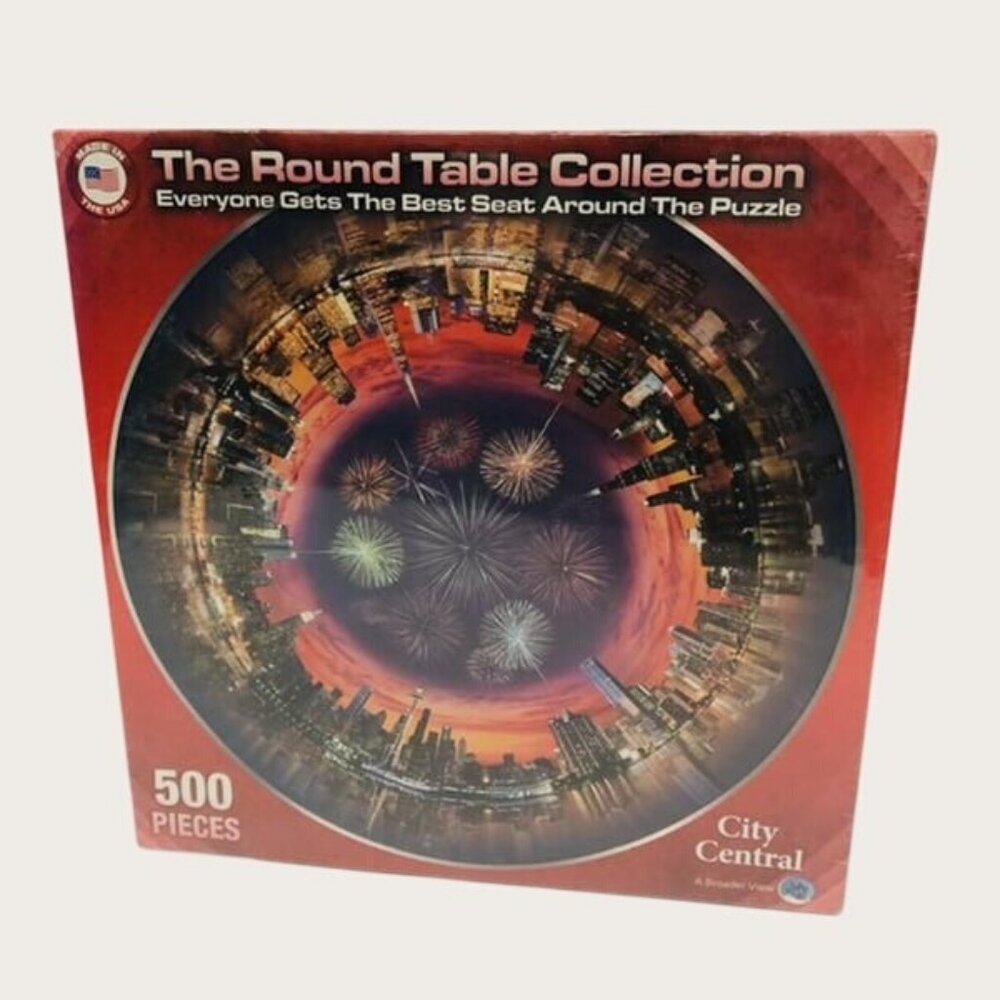 The Round Table Collection 500-Piece Puzzle City Central Made In USA New Sealed